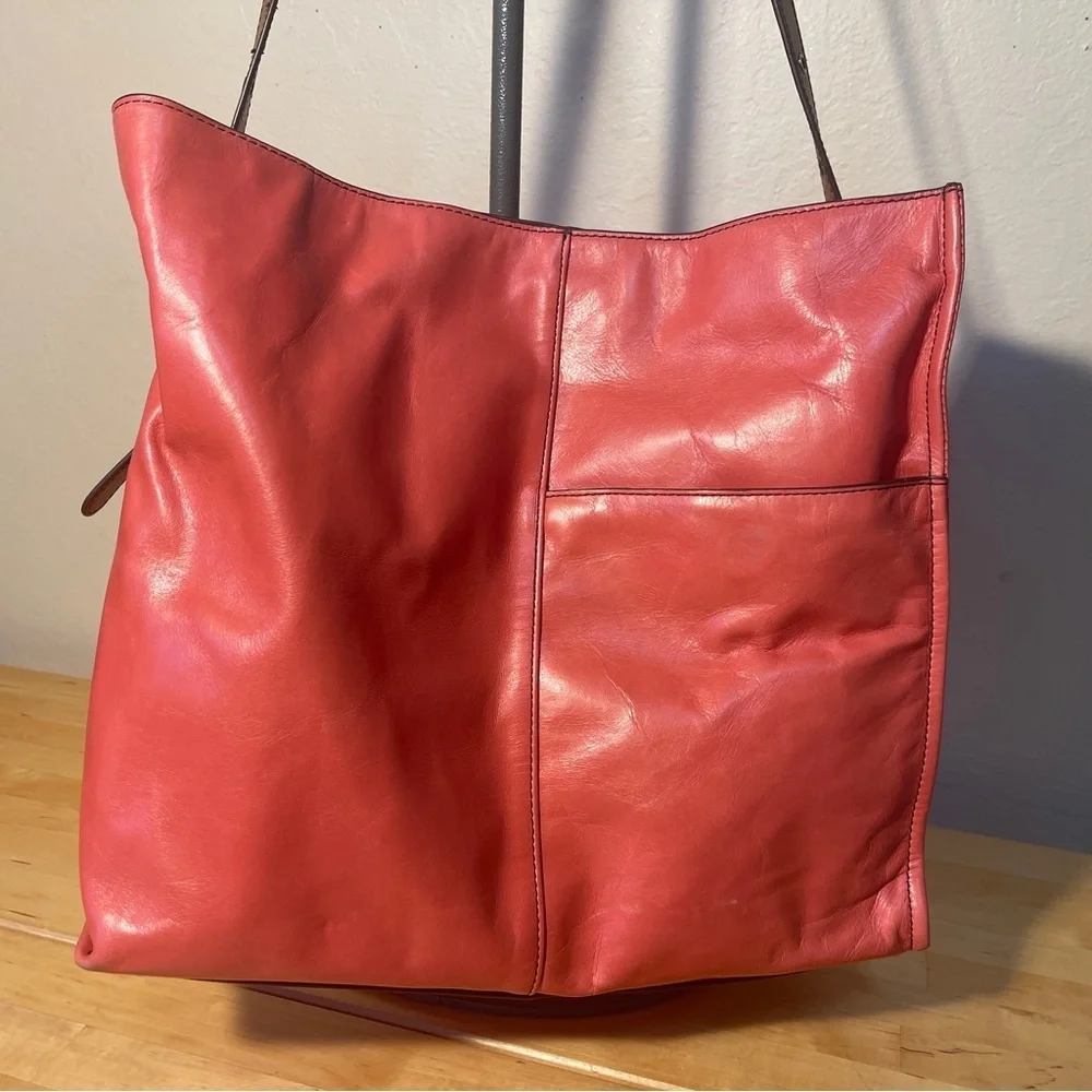 Park Tote Leather Handbag, Blossom.